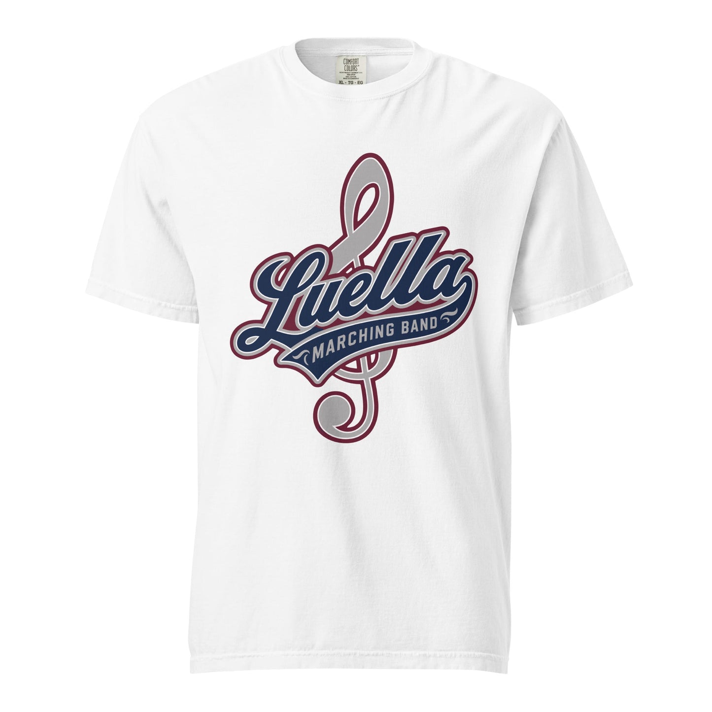Signature | Comfort Colors T-Shirt | Luella High School Marching Band | Crest Logo