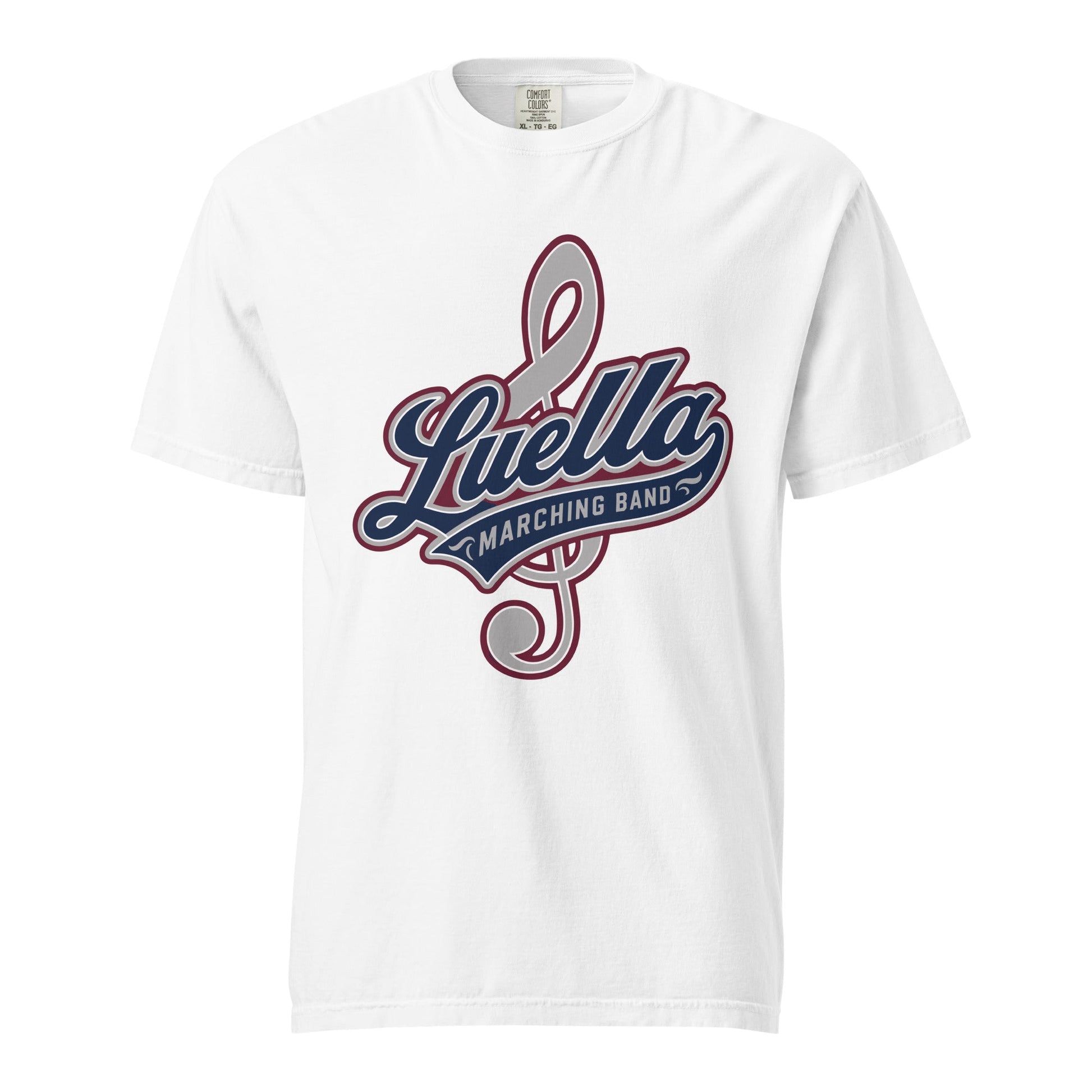 Signature | Comfort Colors T-Shirt | Luella High School Marching Band | Crest Logo