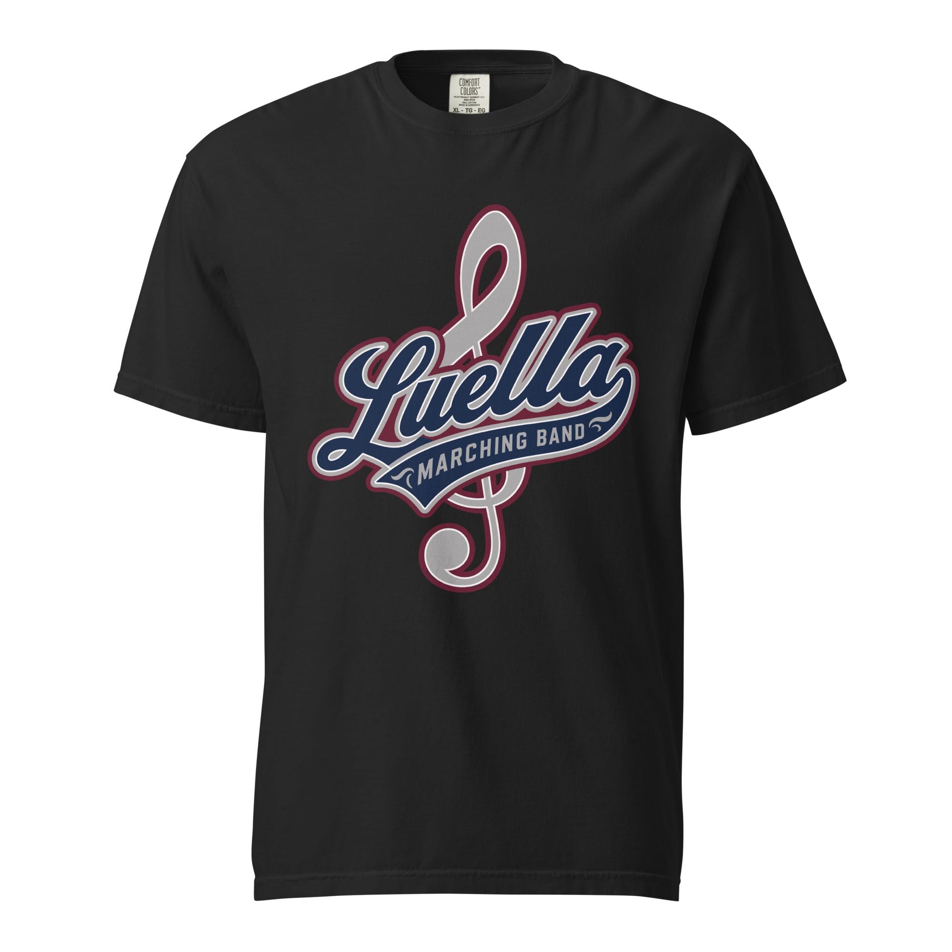 Signature | Comfort Colors T-Shirt | Luella High School Marching Band | Crest Logo
