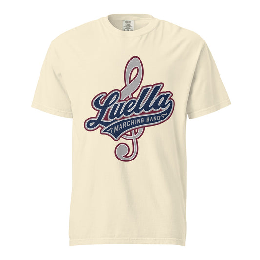 Signature | Comfort Colors T-Shirt | Luella High School Marching Band | Crest Logo