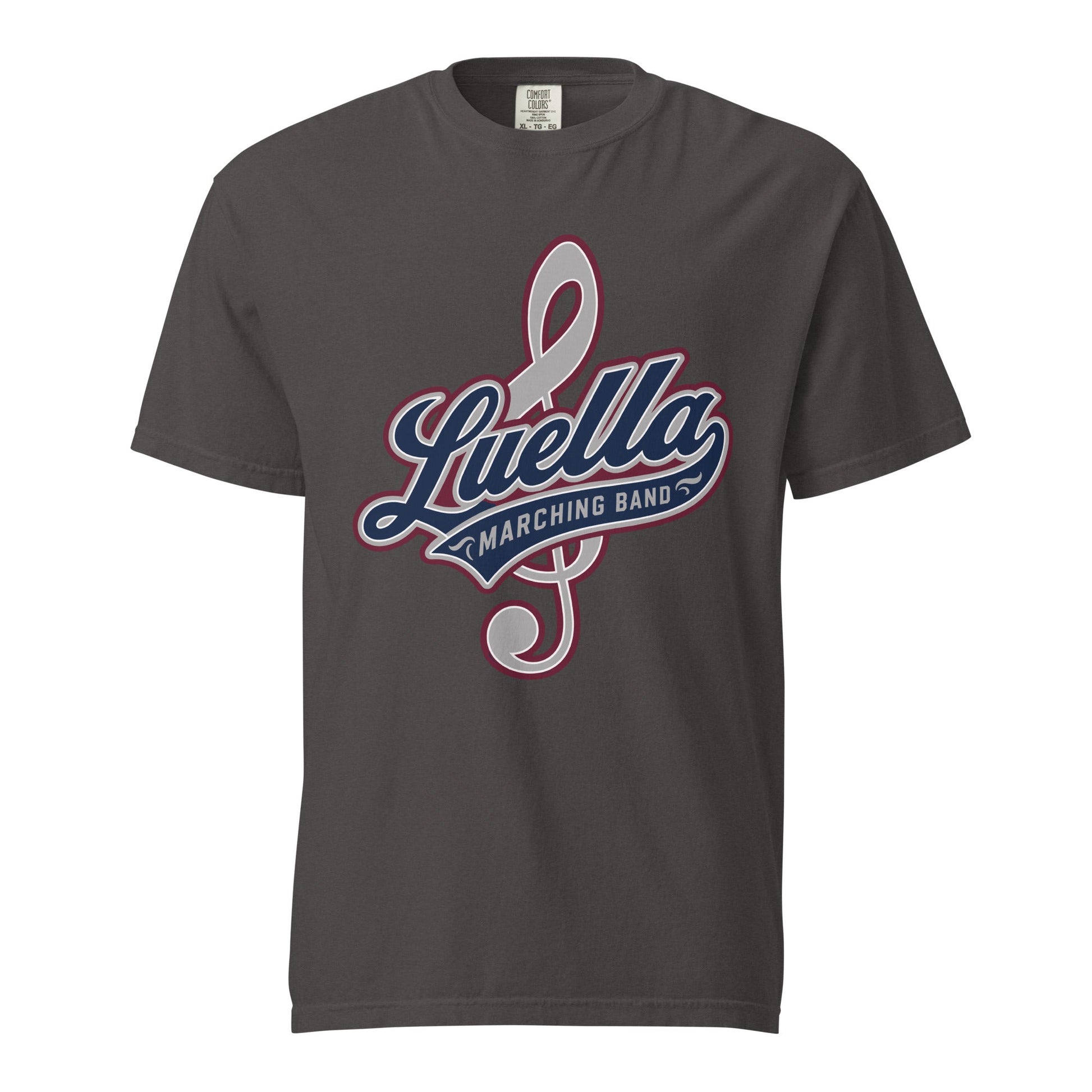 Signature | Comfort Colors T-Shirt | Luella High School Marching Band | Crest Logo