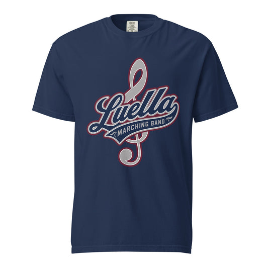 Signature | Comfort Colors T-Shirt | Luella High School Marching Band | Crest Logo