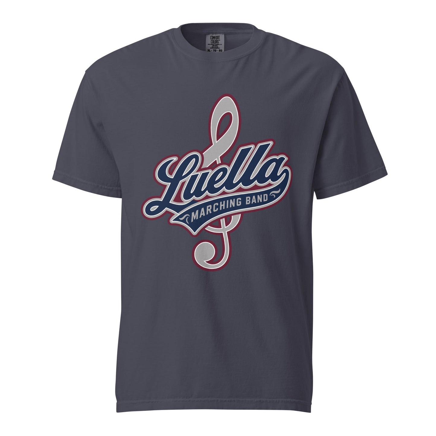 Signature | Comfort Colors T-Shirt | Luella High School Marching Band | Crest Logo