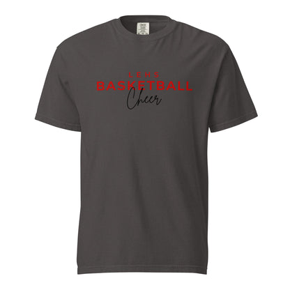 Signature | Comfort Colors T-Shirt | Lynn English Cheerleading | Bulldogs Basketball Logo