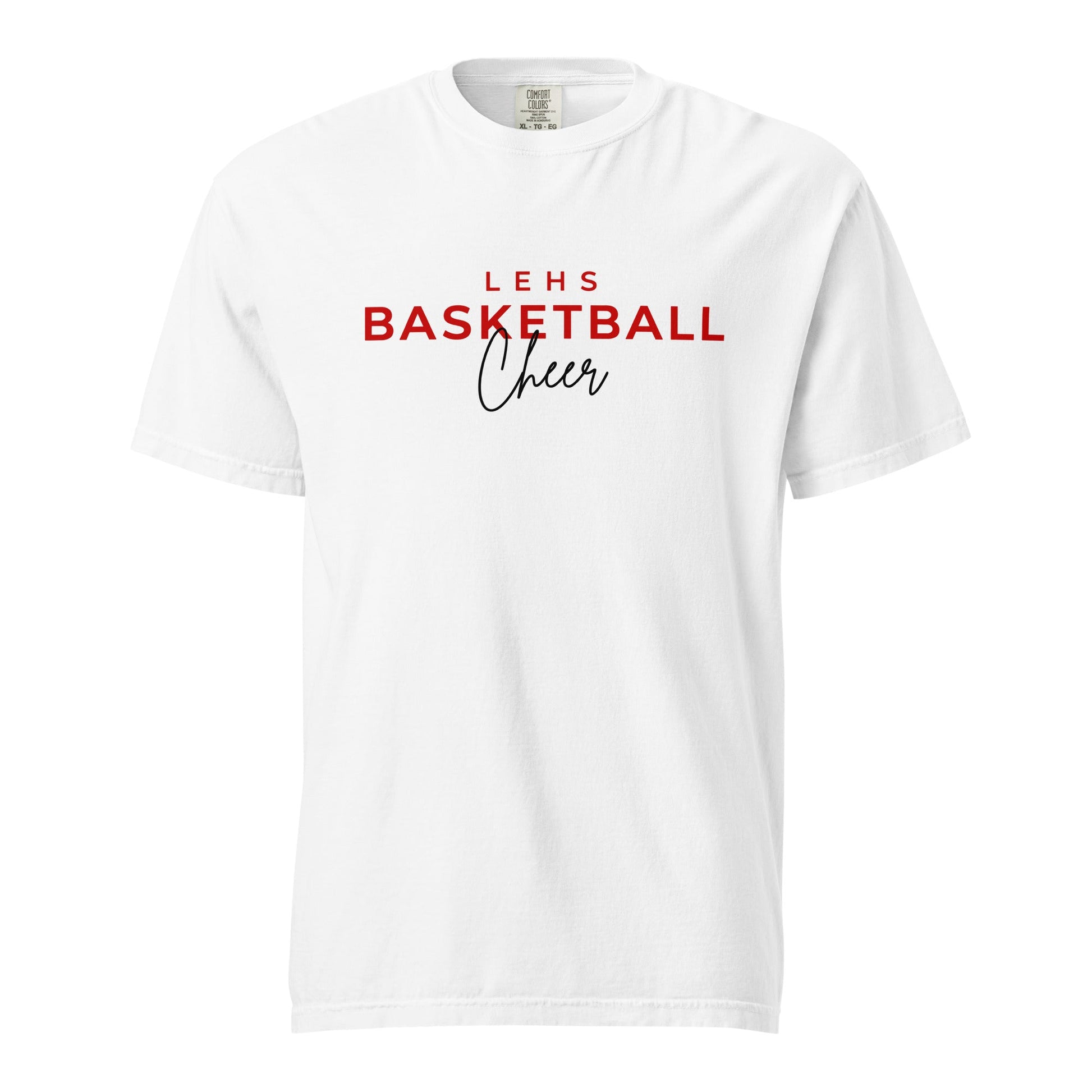 Signature | Comfort Colors T-Shirt | Lynn English Cheerleading | Bulldogs Basketball Logo