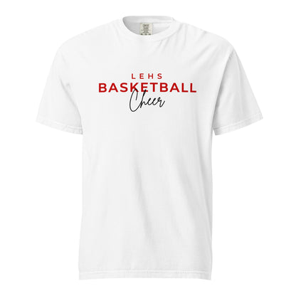 Signature | Comfort Colors T-Shirt | Lynn English Cheerleading | Bulldogs Basketball Logo