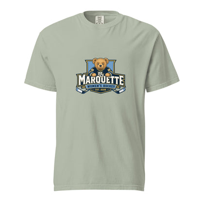 Signature | Comfort Colors T-Shirt | Marquette University Women's Hockey | Bear Athletics Logo
