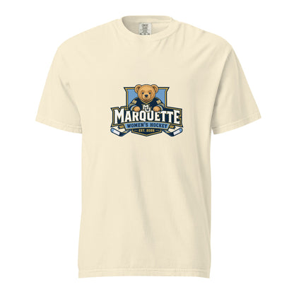 Signature | Comfort Colors T-Shirt | Marquette University Women's Hockey | Bear Athletics Logo