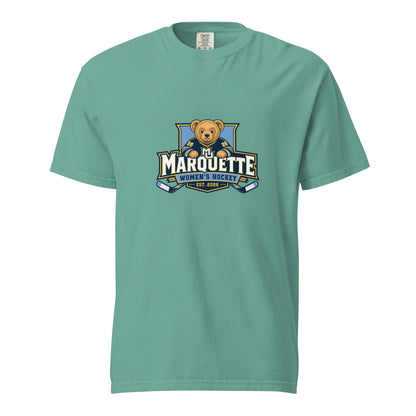 Signature | Comfort Colors T-Shirt | Marquette University Women's Hockey | Bear Athletics Logo
