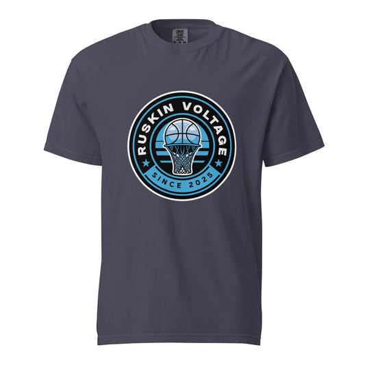 Signature | Comfort Colors T-Shirt | Maximum Voltage Athletics District | Hoop Crest Logo