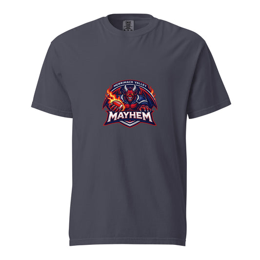 Signature | Comfort Colors T-Shirt | Merrimack Valley Mayhem | Overlord Crest Logo