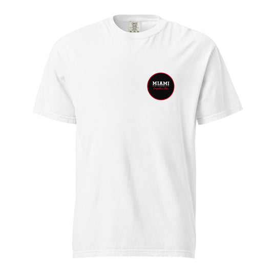Signature | Comfort Colors T-Shirt | Miami University Competitive Cheer Team | Badge Logo