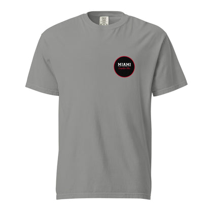 Signature | Comfort Colors T-Shirt | Miami University Competitive Cheer Team | Badge Logo