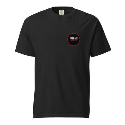 Signature | Comfort Colors T-Shirt | Miami University Competitive Cheer Team | Badge Logo