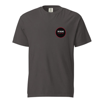 Signature | Comfort Colors T-Shirt | Miami University Competitive Cheer Team | Badge Logo