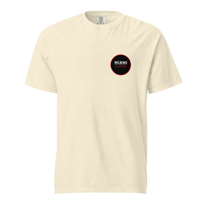 Signature | Comfort Colors T-Shirt | Miami University Competitive Cheer Team | Badge Logo