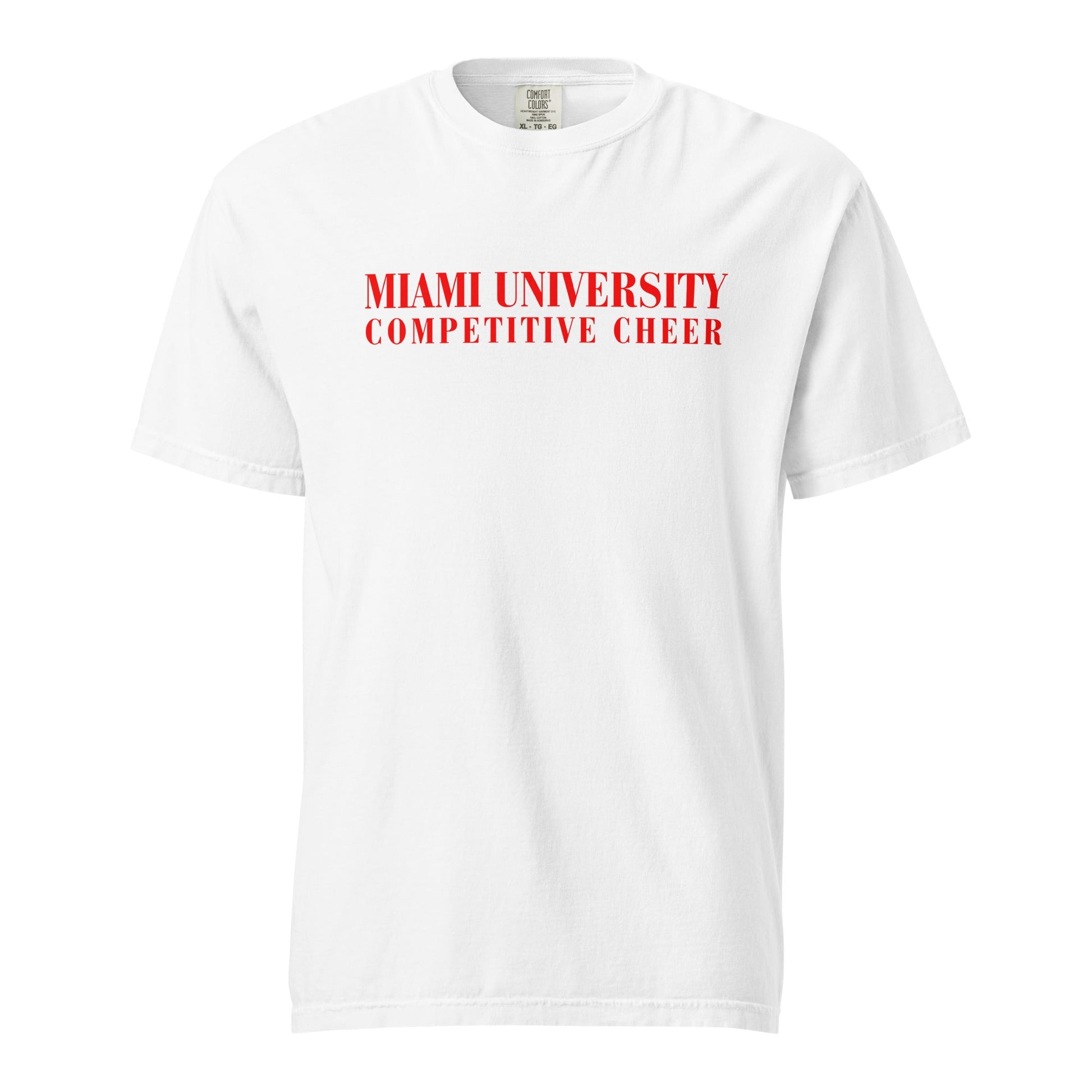 Signature | Comfort Colors T-Shirt | Miami University Competitive Cheer Team
