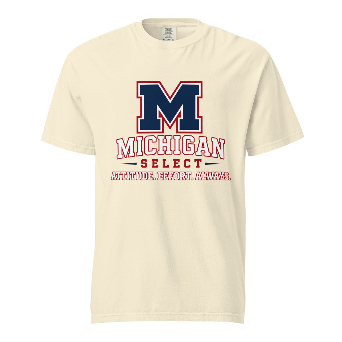 Signature | Comfort Colors T-Shirt | Michigan Select Baseball | Crest Logo