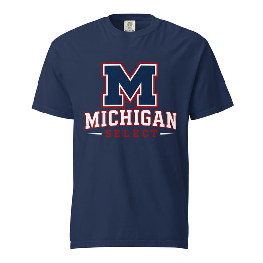 Signature | Comfort Colors T-Shirt | Michigan Select Baseball | Emblem Logo
