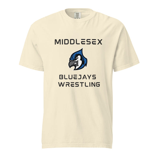 Signature | Comfort Colors T-Shirt | Middlesex Bluejays Wrestling | Bluejays Logo