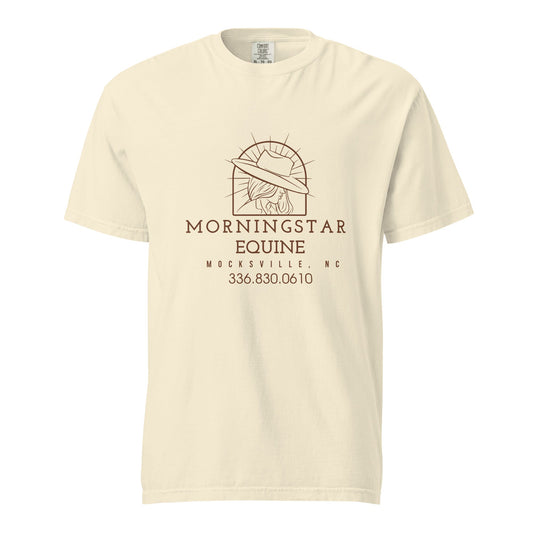 Signature | Comfort Colors T-Shirt | Morningstar Equine | Morningstar Equine Burnt Logo