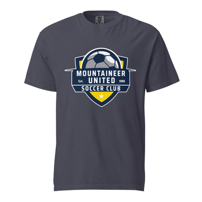 Signature | Comfort Colors T-Shirt | Mountaineer United Soccer Club | Alpine Crest Logo