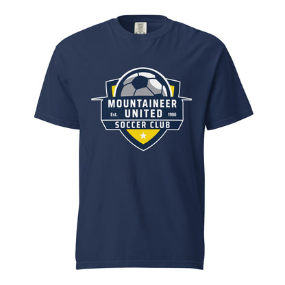 Signature | Comfort Colors T-Shirt | Mountaineer United Soccer Club | Alpine Crest Logo