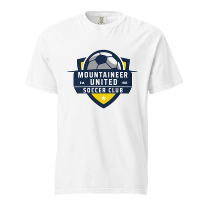Signature | Comfort Colors T-Shirt | Mountaineer United Soccer Club | Alpine Crest Logo