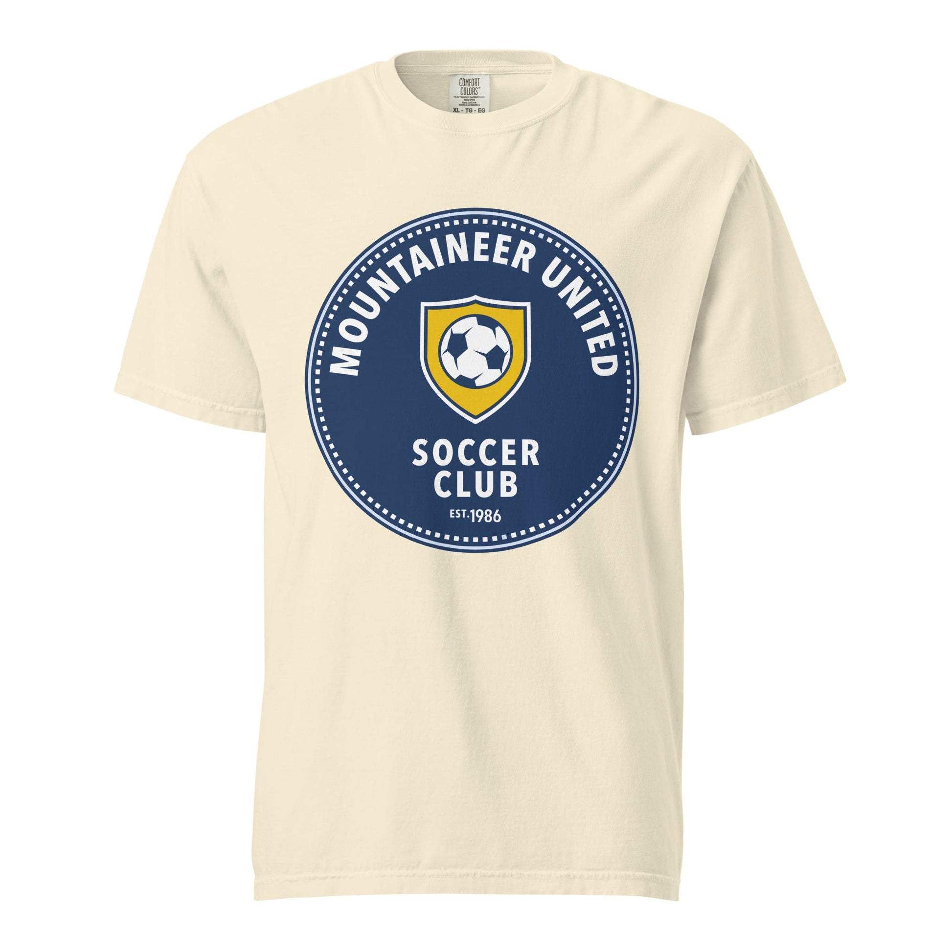 Signature | Comfort Colors T-Shirt | Mountaineer United Soccer Club | Badge Logo