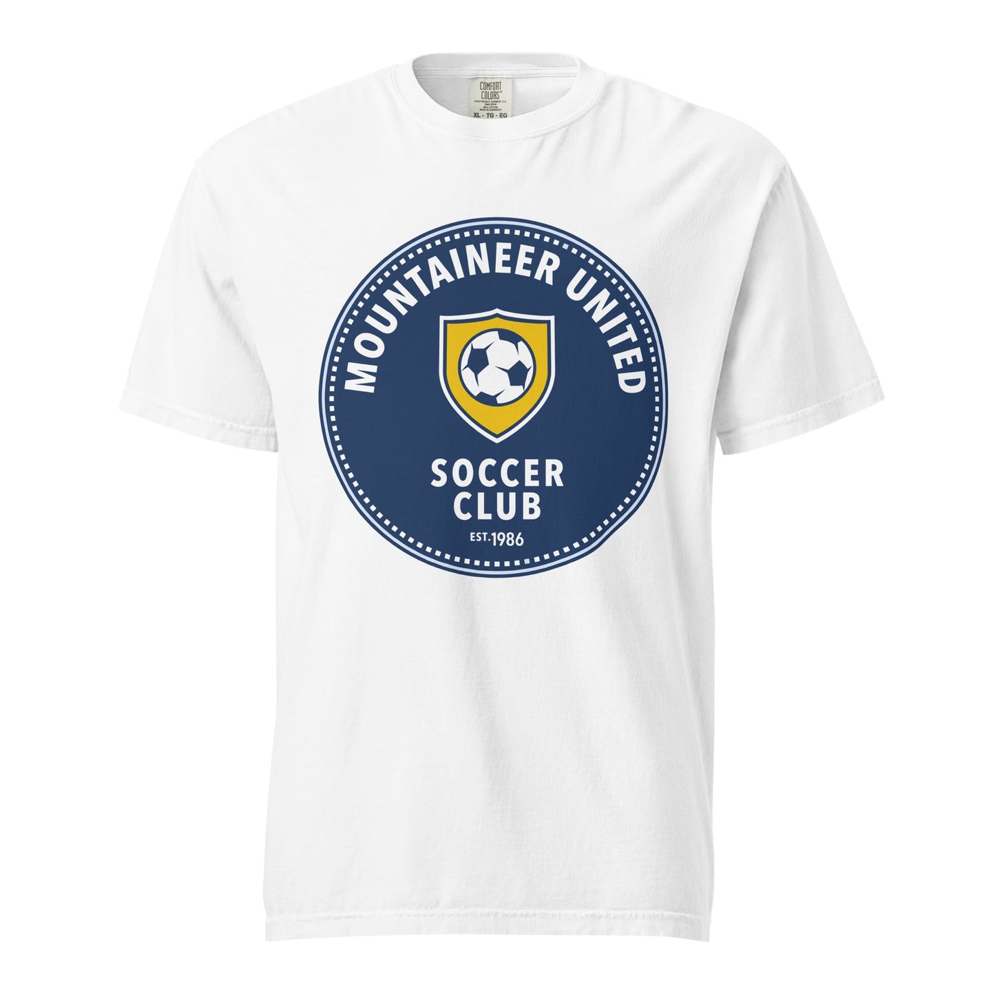 Signature | Comfort Colors T-Shirt | Mountaineer United Soccer Club | Badge Logo