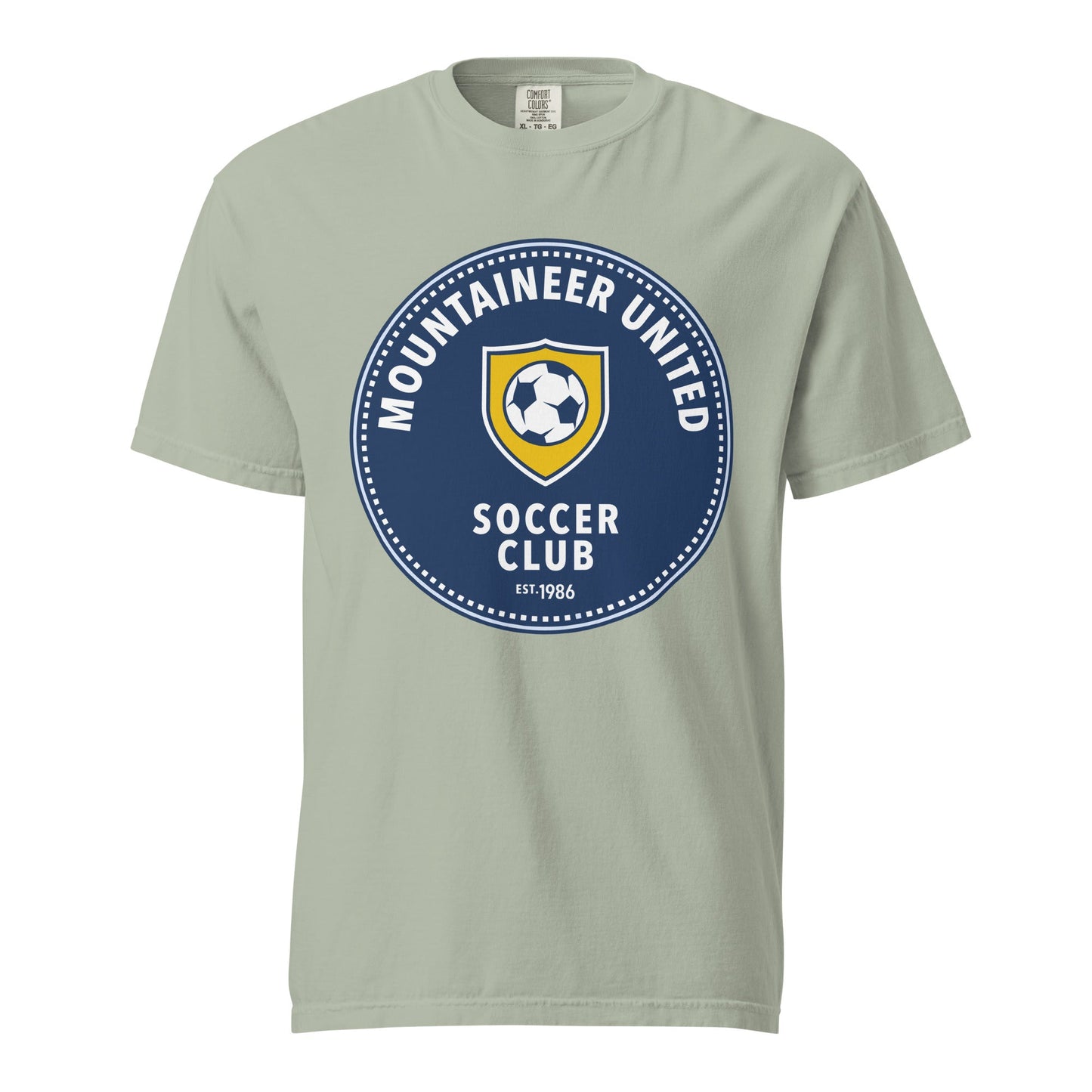 Signature | Comfort Colors T-Shirt | Mountaineer United Soccer Club | Badge Logo