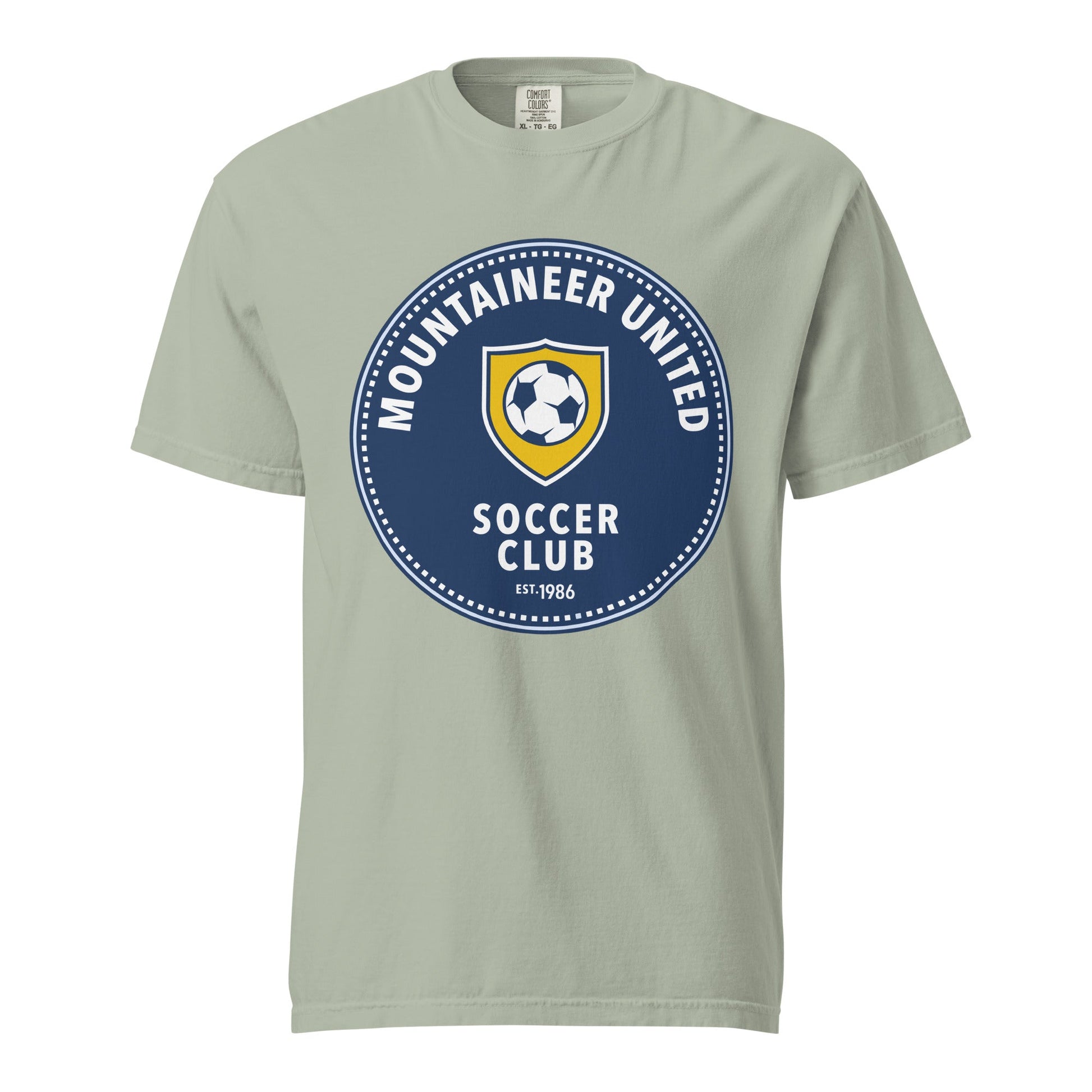 Signature | Comfort Colors T-Shirt | Mountaineer United Soccer Club | Badge Logo