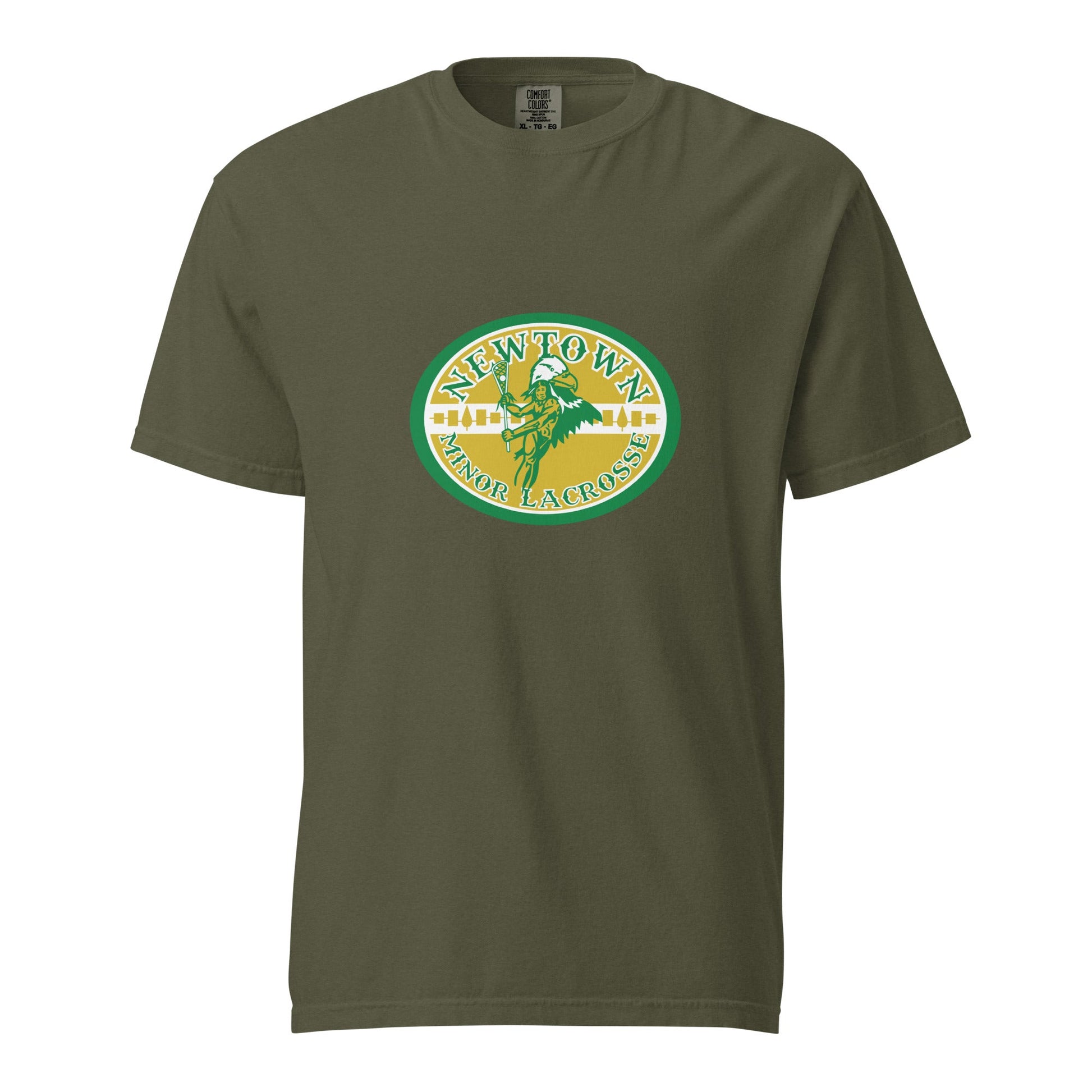 Signature | Comfort Colors T-Shirt | Newtown Minor Lacrosse | Emblem Logo