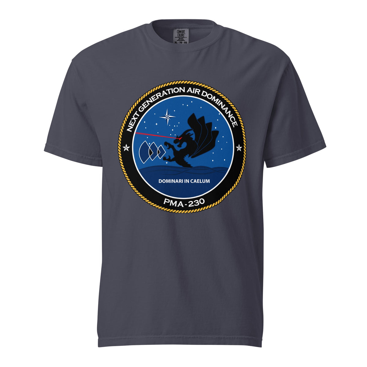 Signature | Comfort Colors T-Shirt | Next Generation Air Dominance | Badge Logo