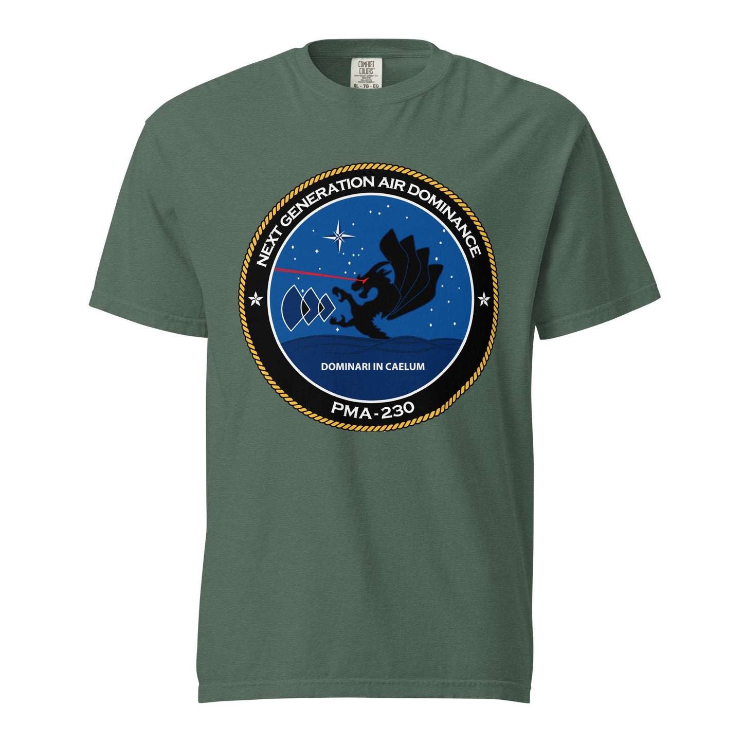 Signature | Comfort Colors T-Shirt | Next Generation Air Dominance | Badge Logo