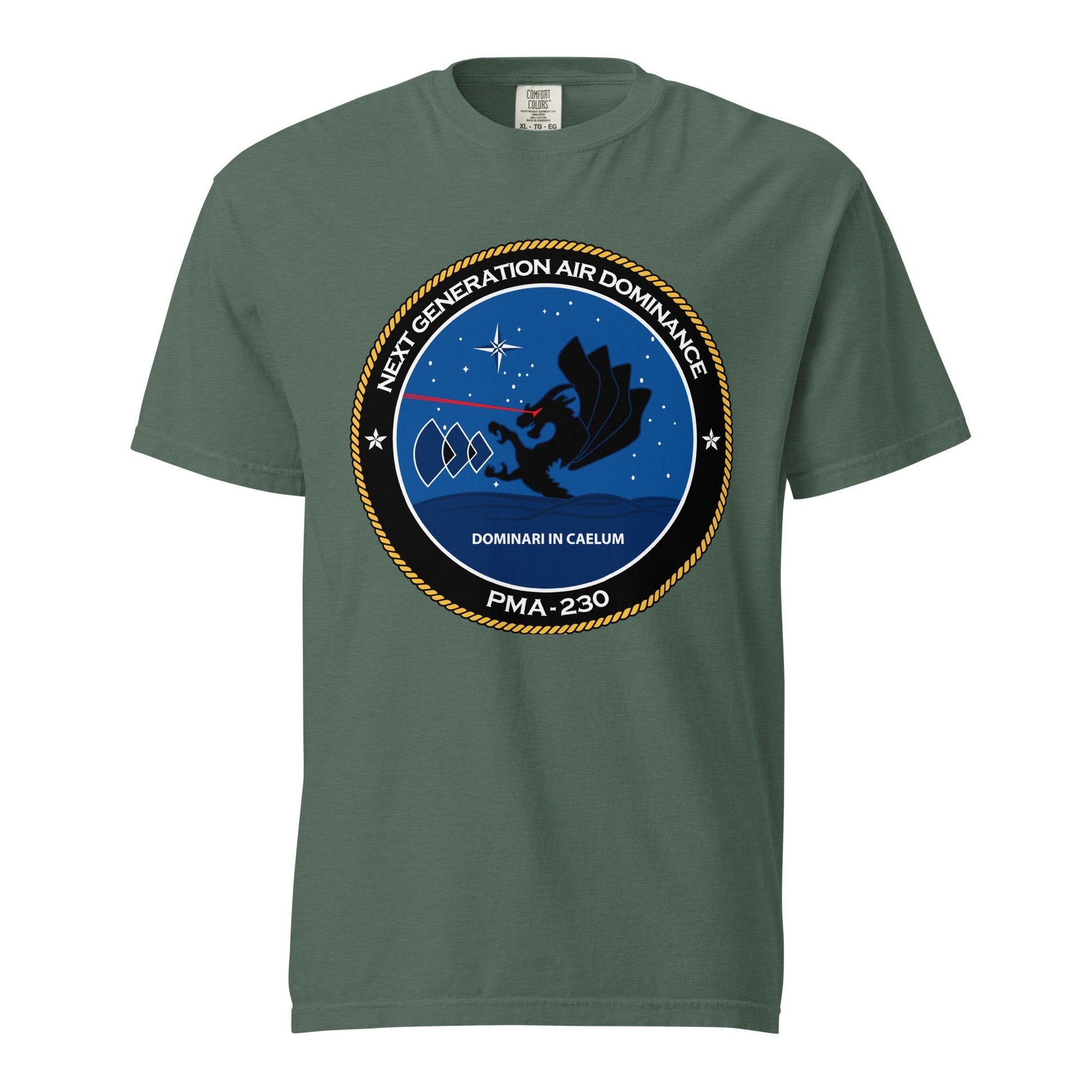Signature | Comfort Colors T-Shirt | Next Generation Air Dominance | Badge Logo