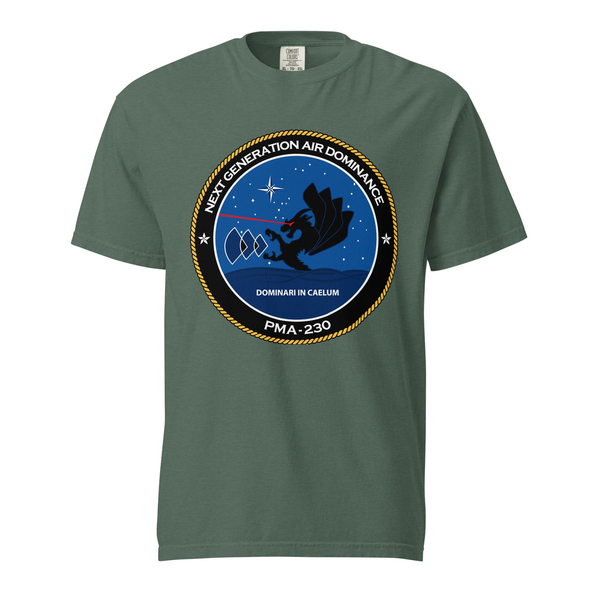 Signature | Comfort Colors T-Shirt | Next Generation Air Dominance | Badge Logo