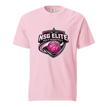 Signature | Comfort Colors T-Shirt | NSG Elite Women’s Basketball | Vanguard Shield Logo