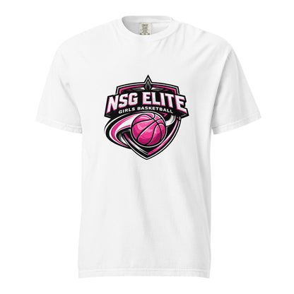 Signature | Comfort Colors T-Shirt | NSG Elite Women’s Basketball | Vanguard Shield Logo