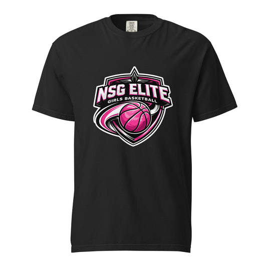 Signature | Comfort Colors T-Shirt | NSG Elite Women’s Basketball | Vanguard Shield Logo
