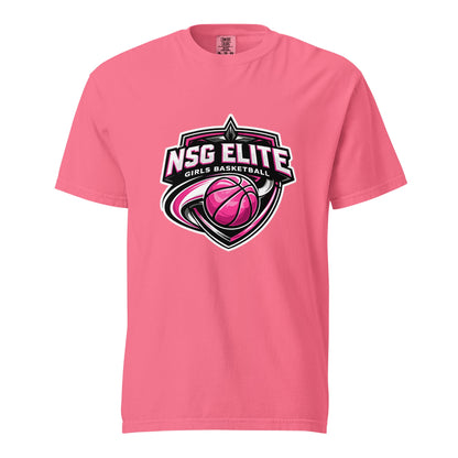 Signature | Comfort Colors T-Shirt | NSG Elite Women’s Basketball | Vanguard Shield Logo