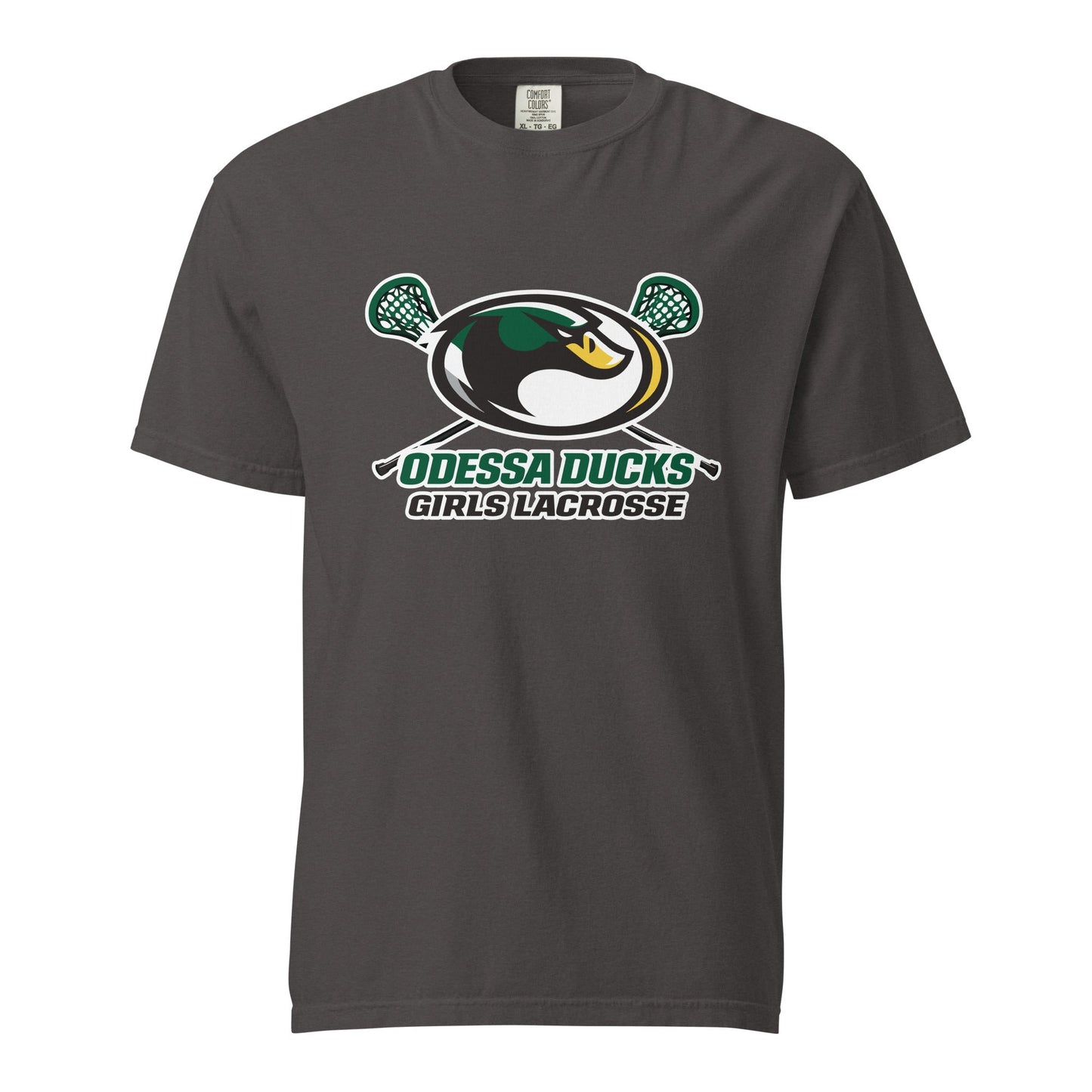 Signature | Comfort Colors T-Shirt | Odessa Girls Lacrosse | Duck Sticks Logo