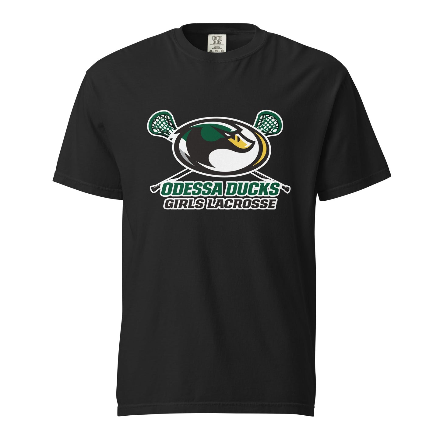 Signature | Comfort Colors T-Shirt | Odessa Girls Lacrosse | Duck Sticks Logo