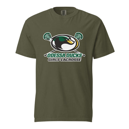 Signature | Comfort Colors T-Shirt | Odessa Girls Lacrosse | Duck Sticks Logo