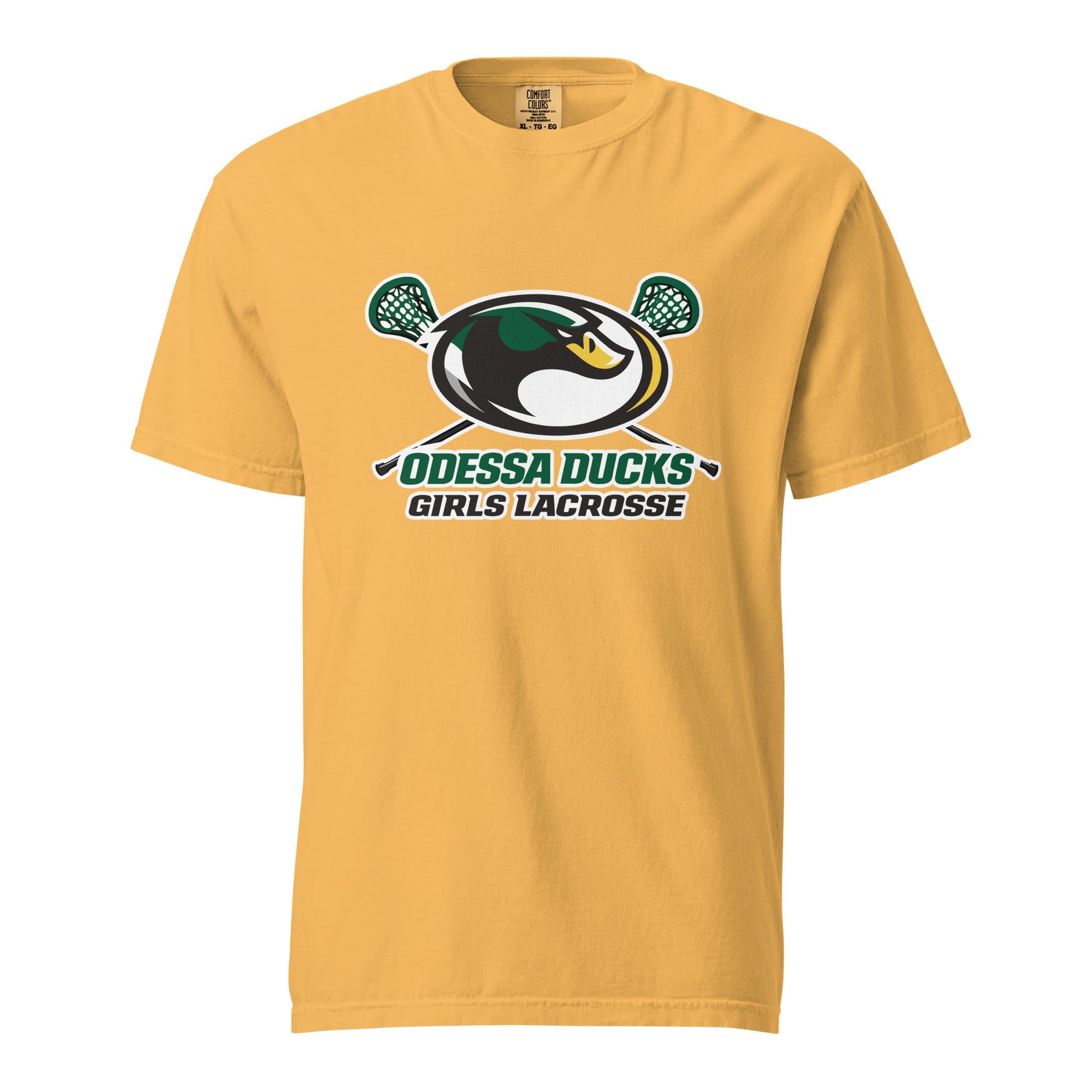 Signature | Comfort Colors T-Shirt | Odessa Girls Lacrosse | Duck Sticks Logo