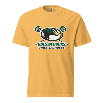 Signature | Comfort Colors T-Shirt | Odessa Girls Lacrosse | Duck Sticks Logo
