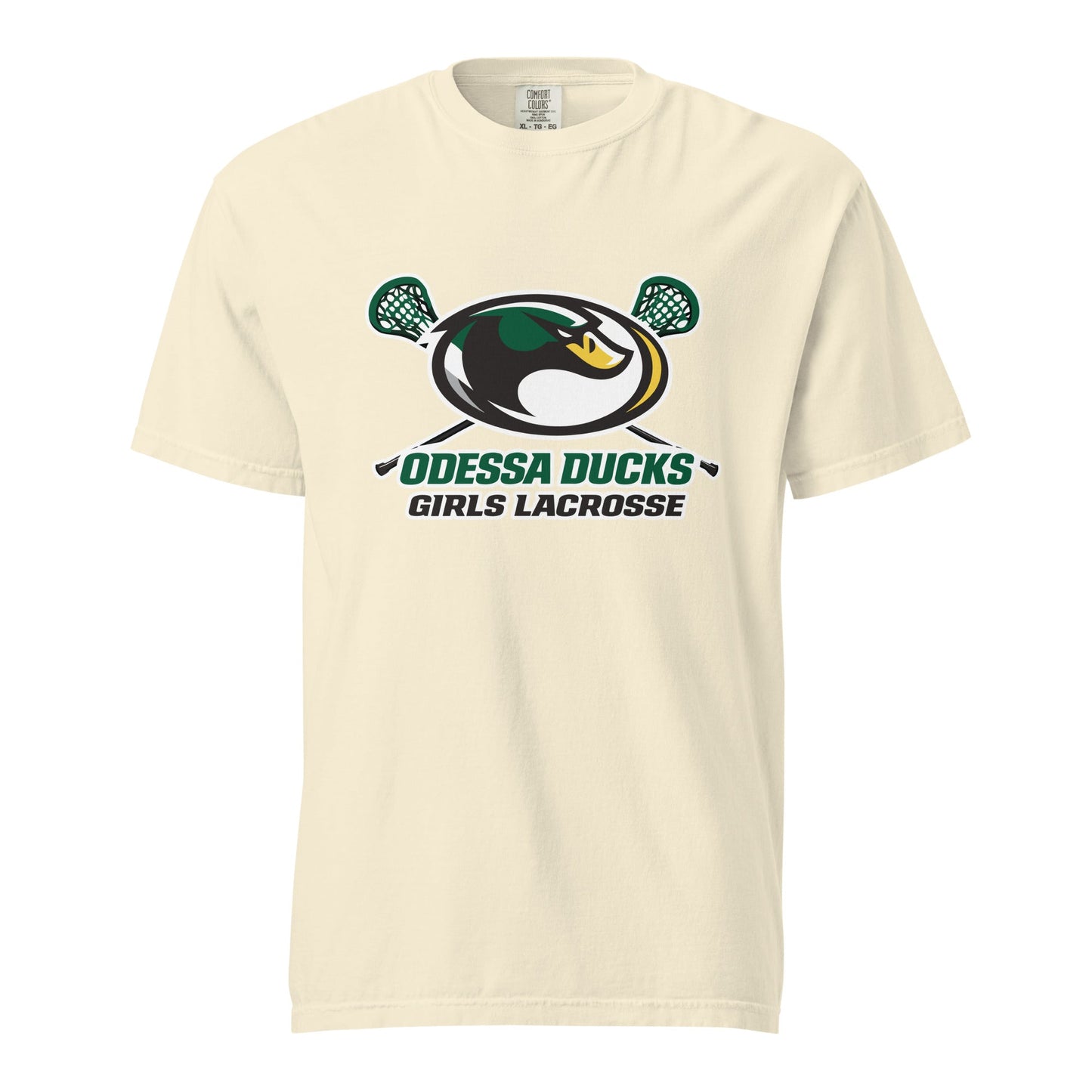Signature | Comfort Colors T-Shirt | Odessa Girls Lacrosse | Duck Sticks Logo