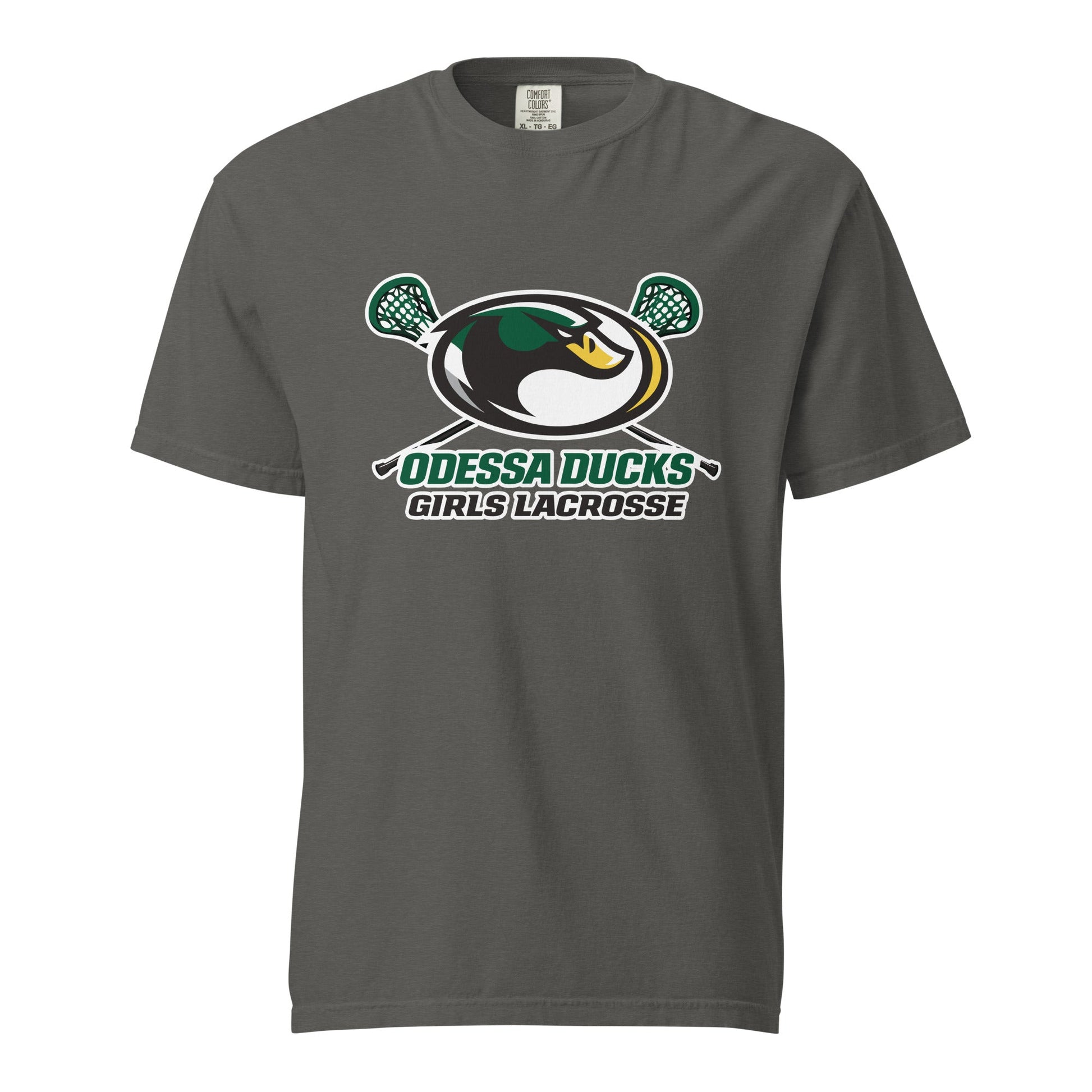 Signature | Comfort Colors T-Shirt | Odessa Girls Lacrosse | Duck Sticks Logo