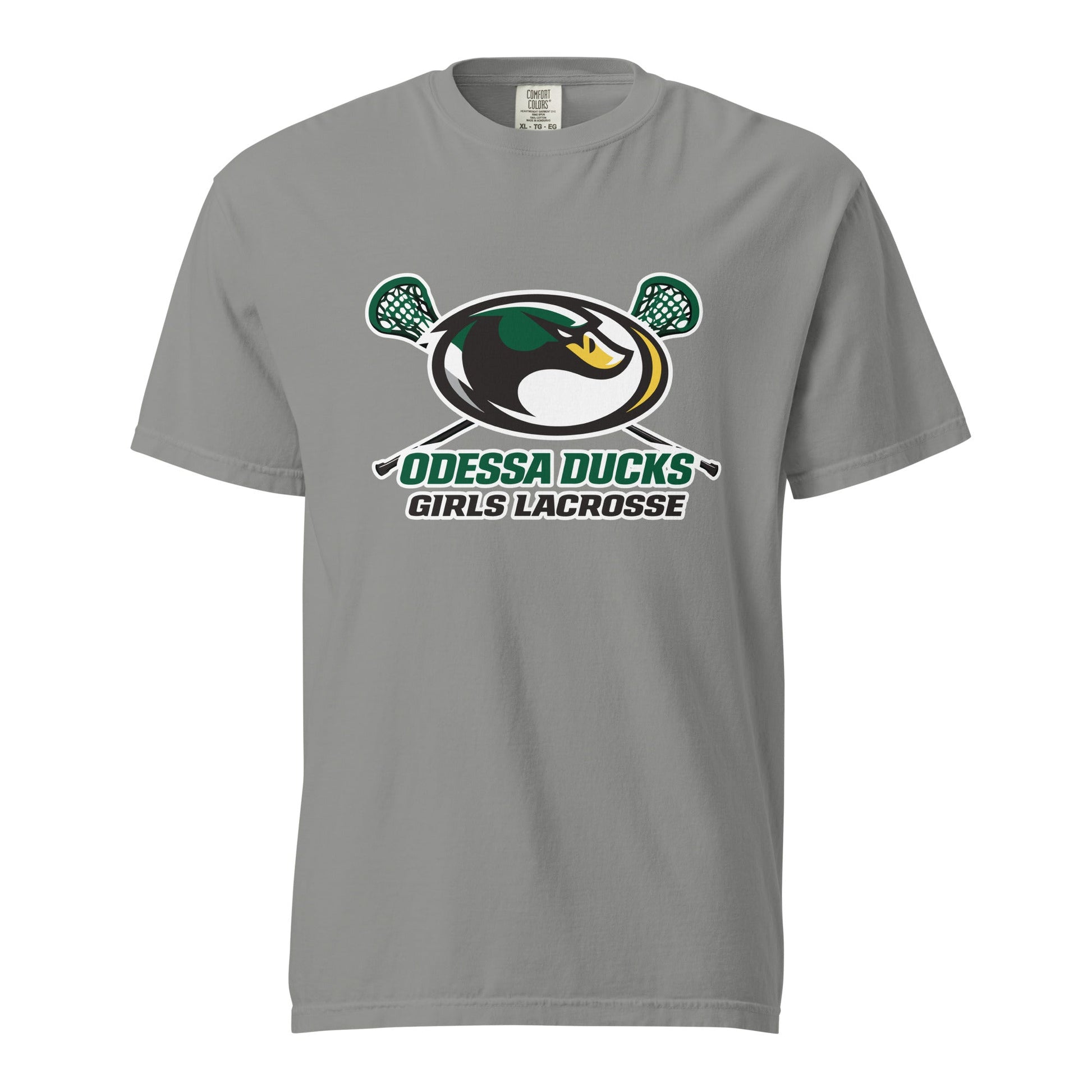 Signature | Comfort Colors T-Shirt | Odessa Girls Lacrosse | Duck Sticks Logo