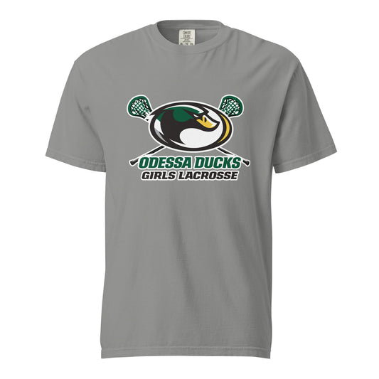 Signature | Comfort Colors T-Shirt | Odessa Girls Lacrosse | Duck Sticks Logo